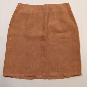 Two Star Dog Skirt Womens Small Brown Hemp Pencil Knee Length Made In USA